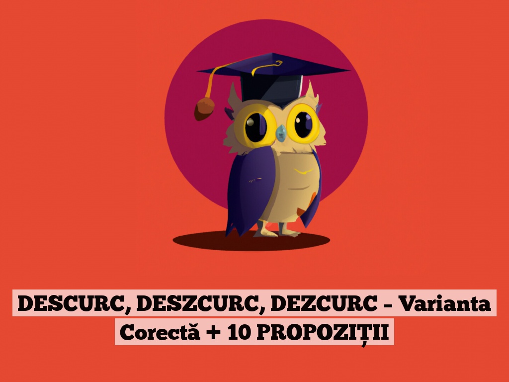 DESCURC, DESZCURC, DEZCURC – Varianta Corectă + 10 PROPOZIȚII