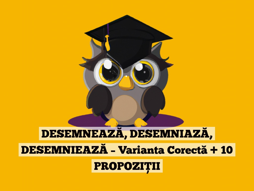 DESEMNEAZĂ, DESEMNIAZĂ, DESEMNIEAZĂ – Varianta Corectă + 10 PROPOZIȚII