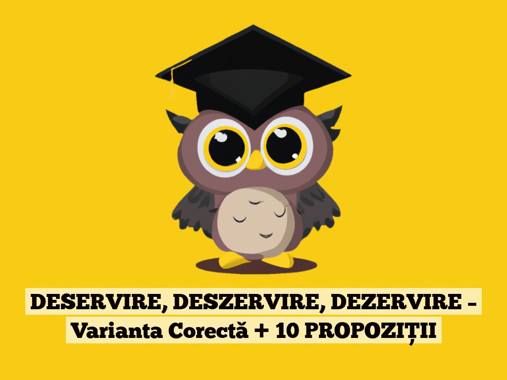 DESERVIRE, DESZERVIRE, DEZERVIRE – Varianta Corectă + 10 PROPOZIȚII