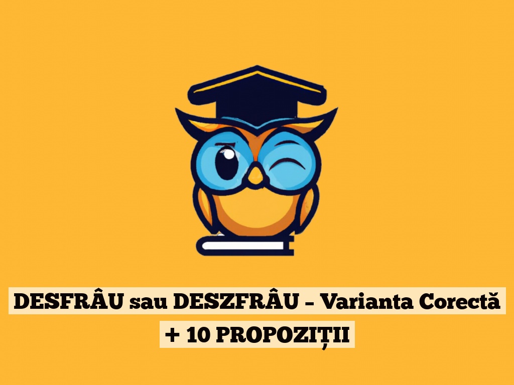 DESFRÂU sau DESZFRÂU – Varianta Corectă + 10 PROPOZIȚII