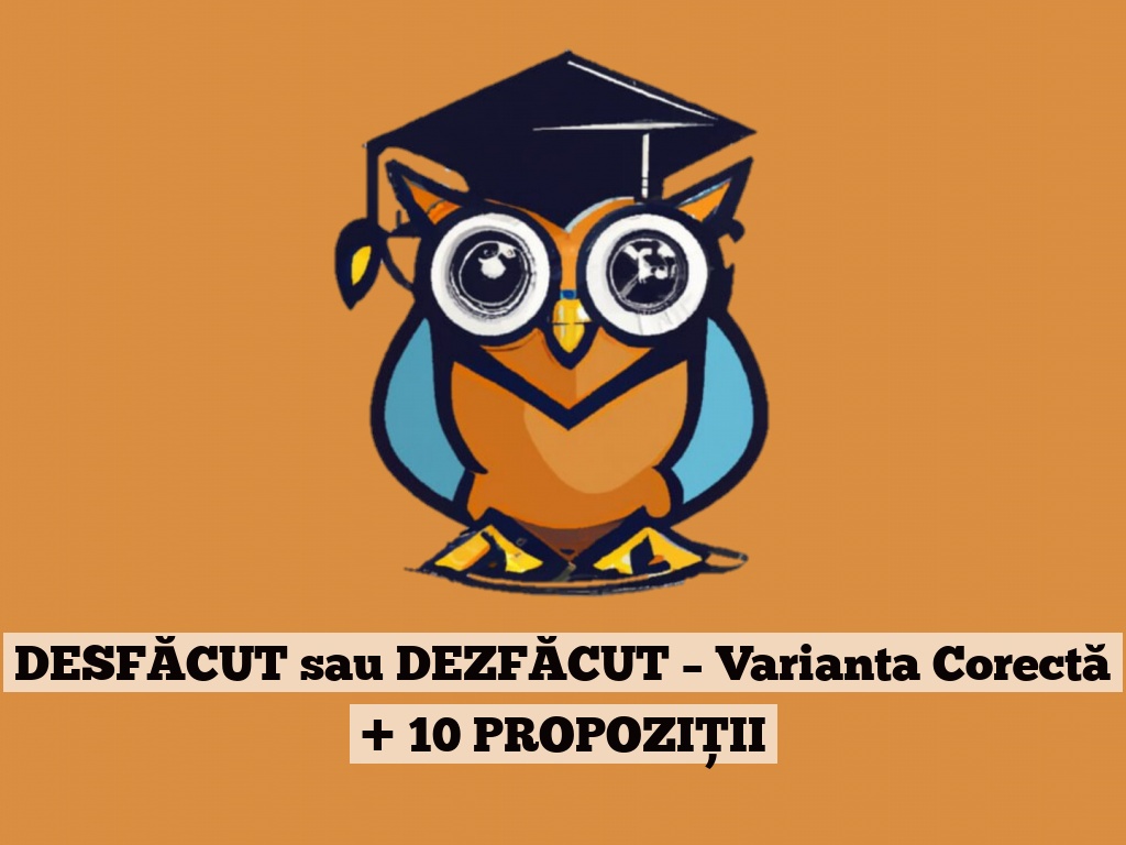 DESFĂCUT sau DEZFĂCUT – Varianta Corectă + 10 PROPOZIȚII