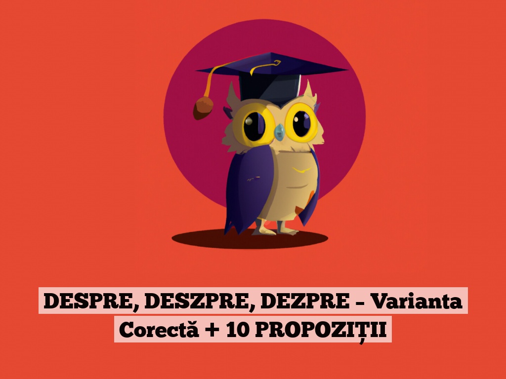 DESPRE, DESZPRE, DEZPRE – Varianta Corectă + 10 PROPOZIȚII