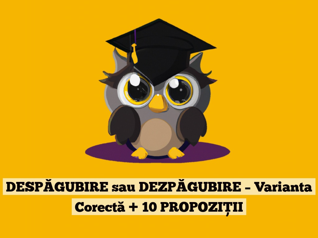 DESPĂGUBIRE sau DEZPĂGUBIRE – Varianta Corectă + 10 PROPOZIȚII