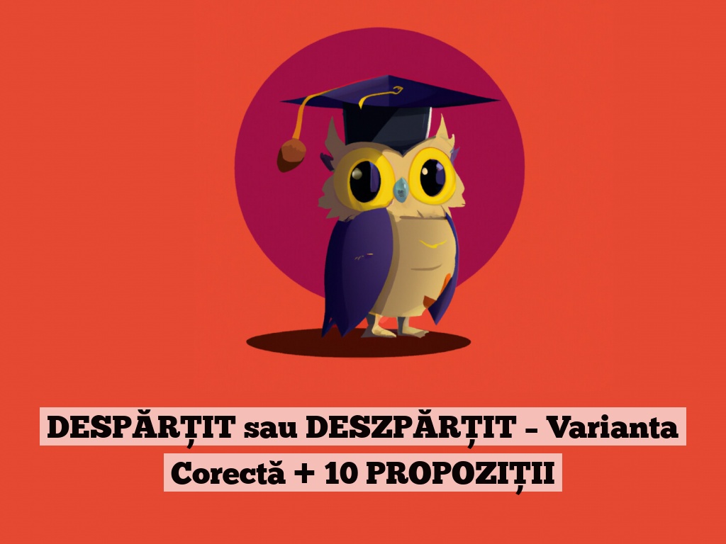 DESPĂRȚIT sau DESZPĂRȚIT – Varianta Corectă + 10 PROPOZIȚII