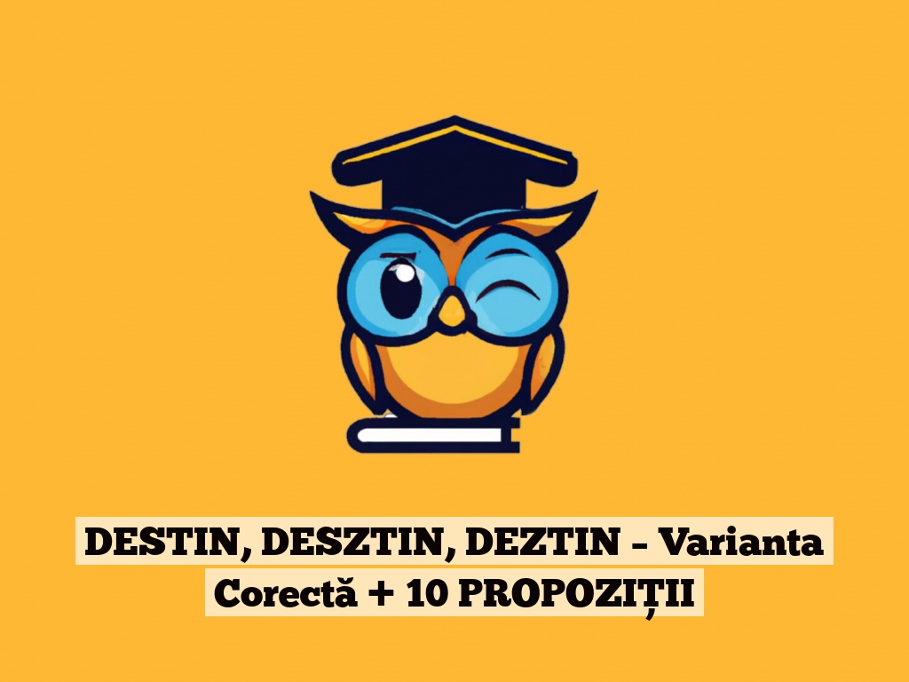 DESTIN, DESZTIN, DEZTIN – Varianta Corectă + 10 PROPOZIȚII