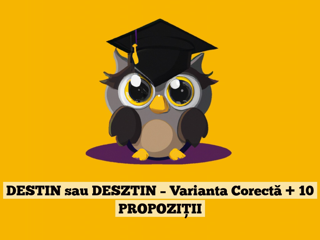 DESTIN sau DESZTIN – Varianta Corectă + 10 PROPOZIȚII