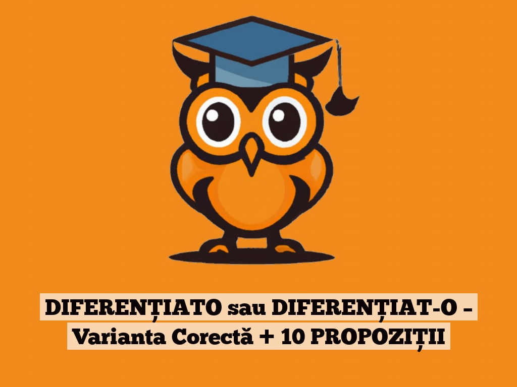 DIFERENȚIATO sau DIFERENȚIAT-O – Varianta Corectă + 10 PROPOZIȚII