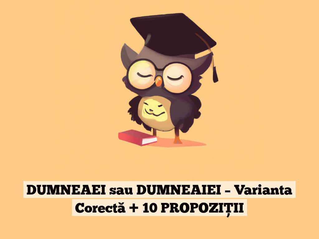 DUMNEAEI sau DUMNEAIEI – Varianta Corectă + 10 PROPOZIȚII