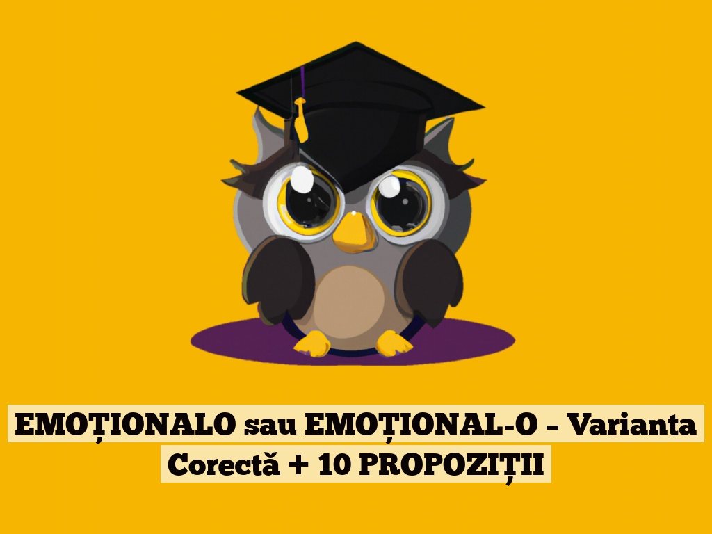 EMOŢIONALO sau EMOŢIONAL-O – Varianta Corectă + 10 PROPOZIȚII