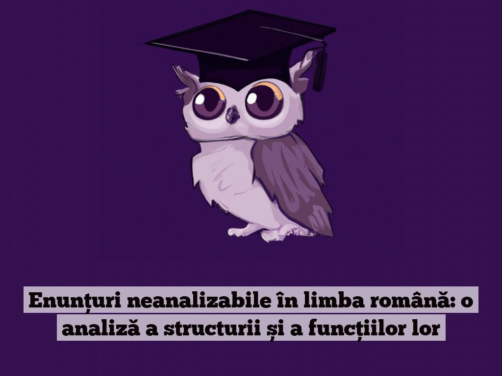 Enunțuri neanalizabile în limba română: o analiză a structurii și a funcțiilor lor