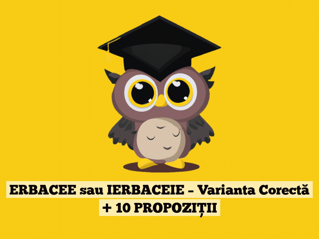 ERBACEE sau IERBACEIE – Varianta Corectă + 10 PROPOZIȚII