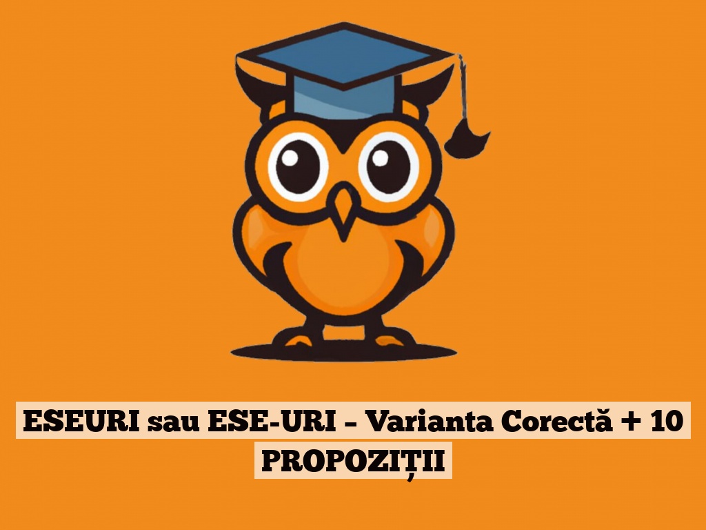 ESEURI sau ESE-URI – Varianta Corectă + 10 PROPOZIȚII