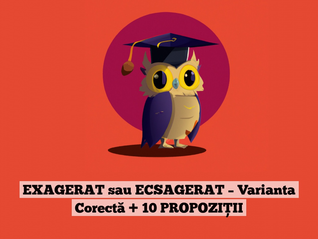 EXAGERAT sau ECSAGERAT – Varianta Corectă + 10 PROPOZIȚII