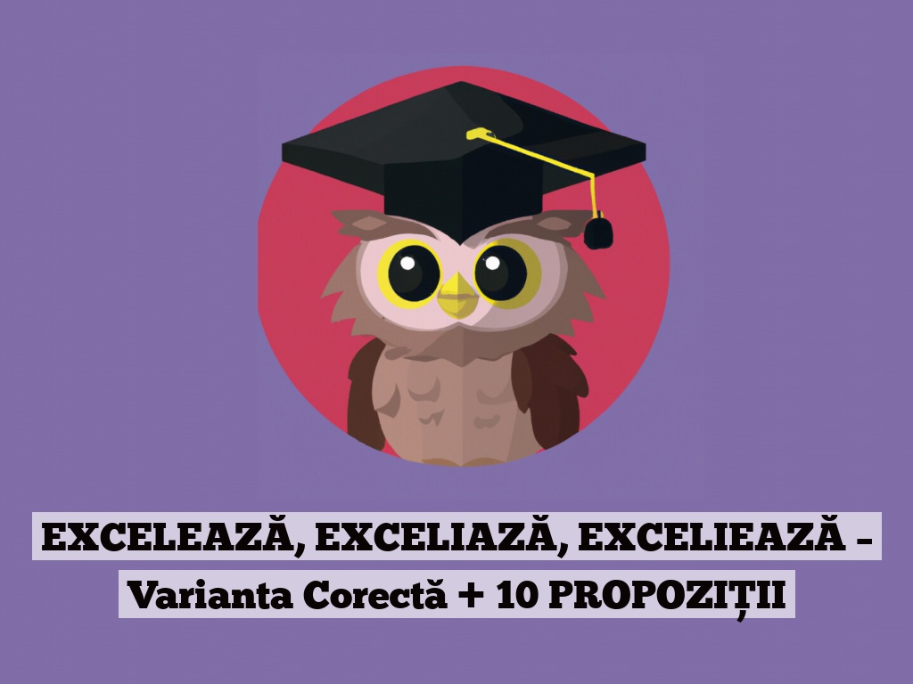 EXCELEAZĂ, EXCELIAZĂ, EXCELIEAZĂ – Varianta Corectă + 10 PROPOZIȚII