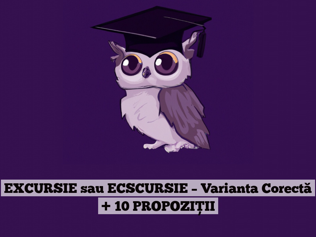 EXCURSIE sau ECSCURSIE – Varianta Corectă + 10 PROPOZIȚII