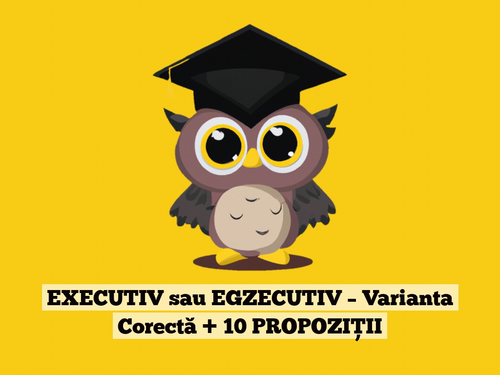 EXECUTIV sau EGZECUTIV – Varianta Corectă + 10 PROPOZIȚII