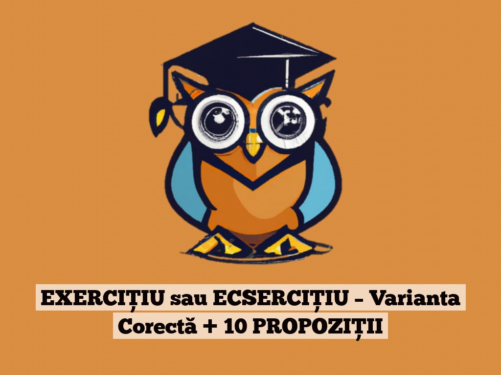 EXERCIȚIU sau ECSERCIȚIU – Varianta Corectă + 10 PROPOZIȚII