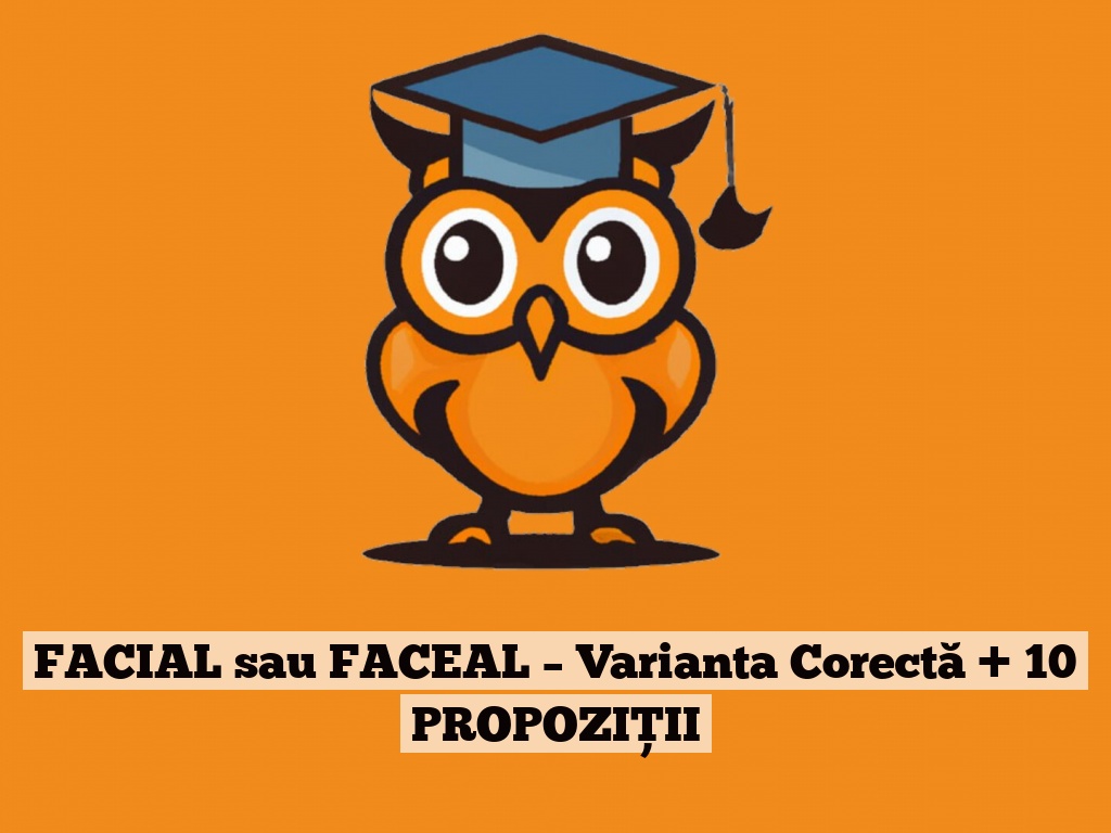 FACIAL sau FACEAL – Varianta Corectă + 10 PROPOZIȚII