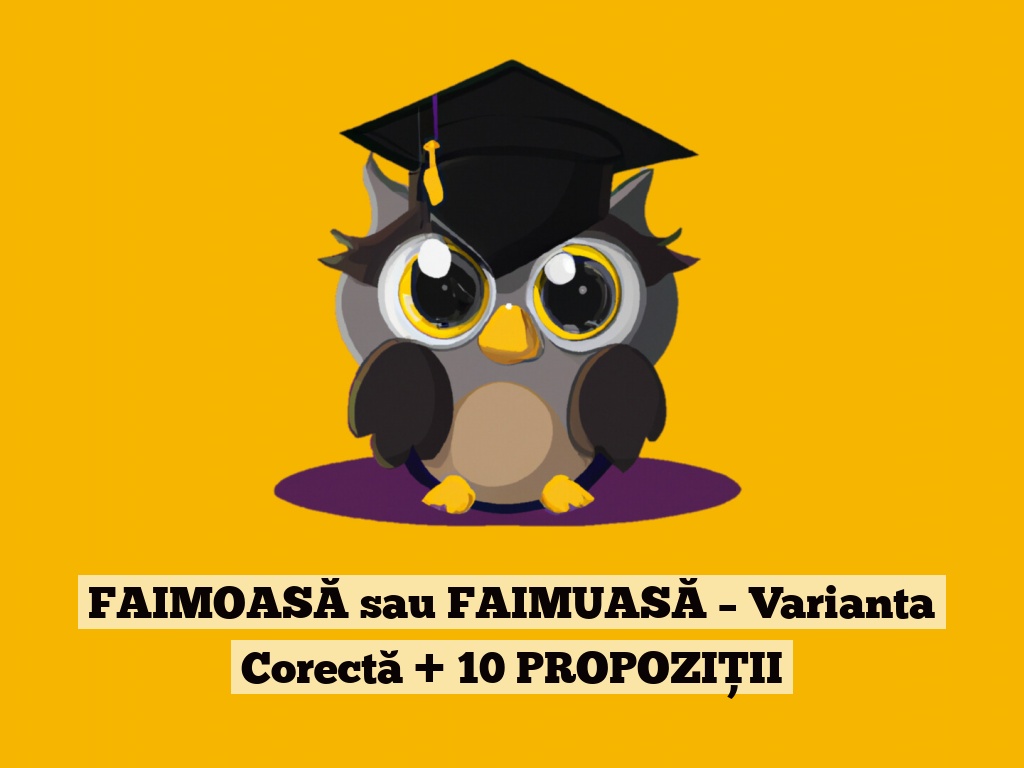 FAIMOASĂ sau FAIMUASĂ – Varianta Corectă + 10 PROPOZIȚII