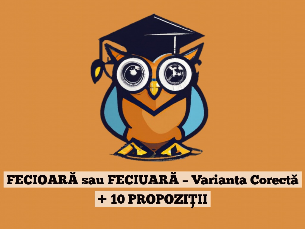 FECIOARĂ sau FECIUARĂ – Varianta Corectă + 10 PROPOZIȚII