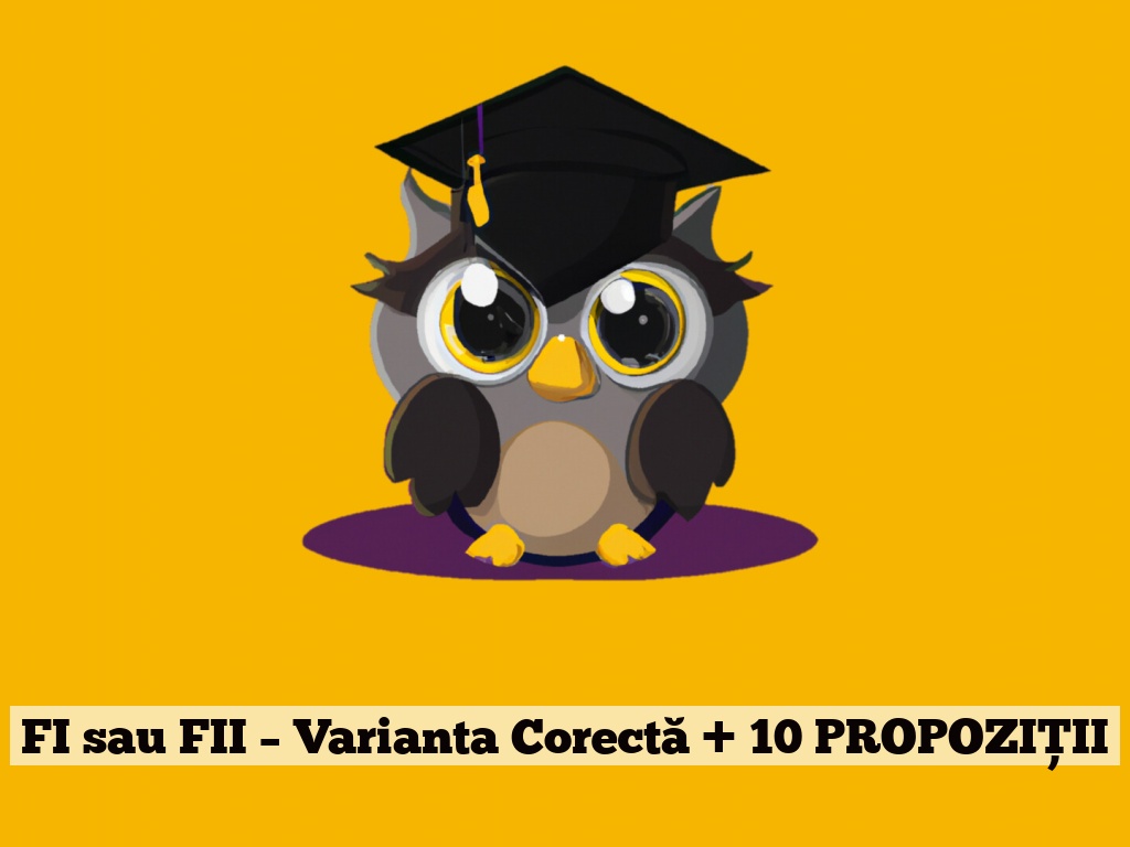 FI sau FII – Varianta Corectă + 10 PROPOZIȚII