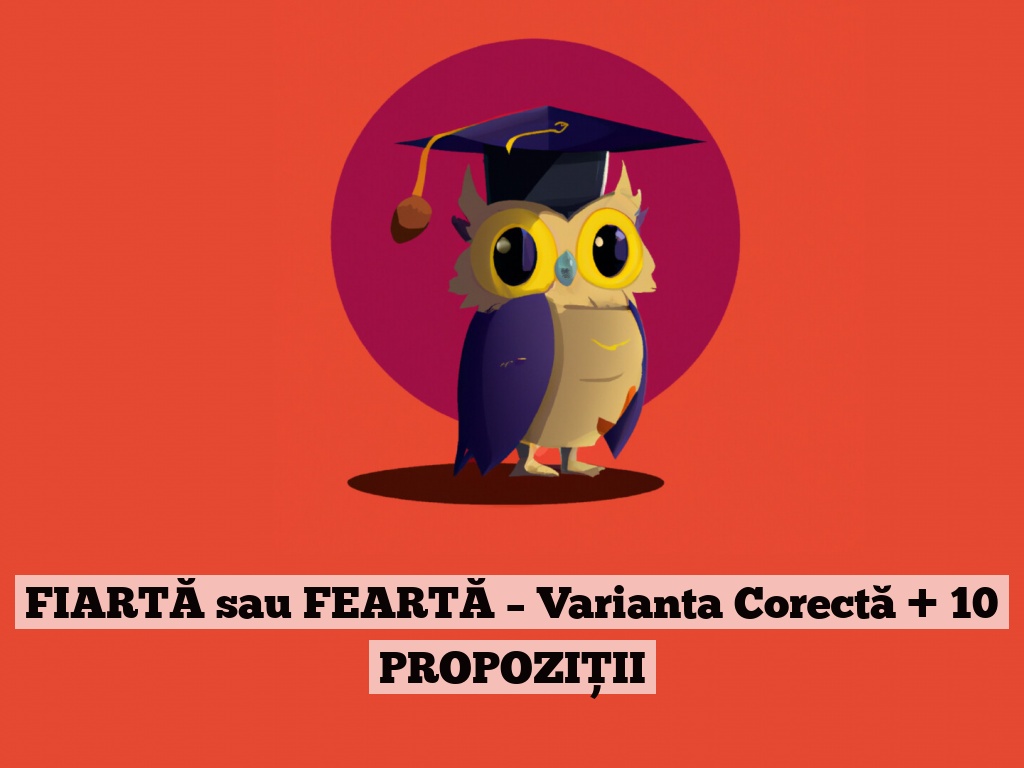 FIARTĂ sau FEARTĂ – Varianta Corectă + 10 PROPOZIȚII