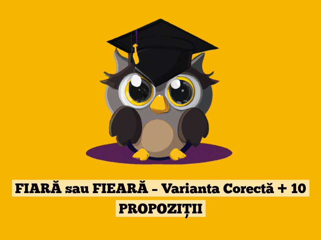 FIARĂ sau FIEARĂ – Varianta Corectă + 10 PROPOZIȚII