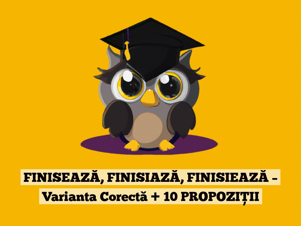 FINISEAZĂ, FINISIAZĂ, FINISIEAZĂ – Varianta Corectă + 10 PROPOZIȚII