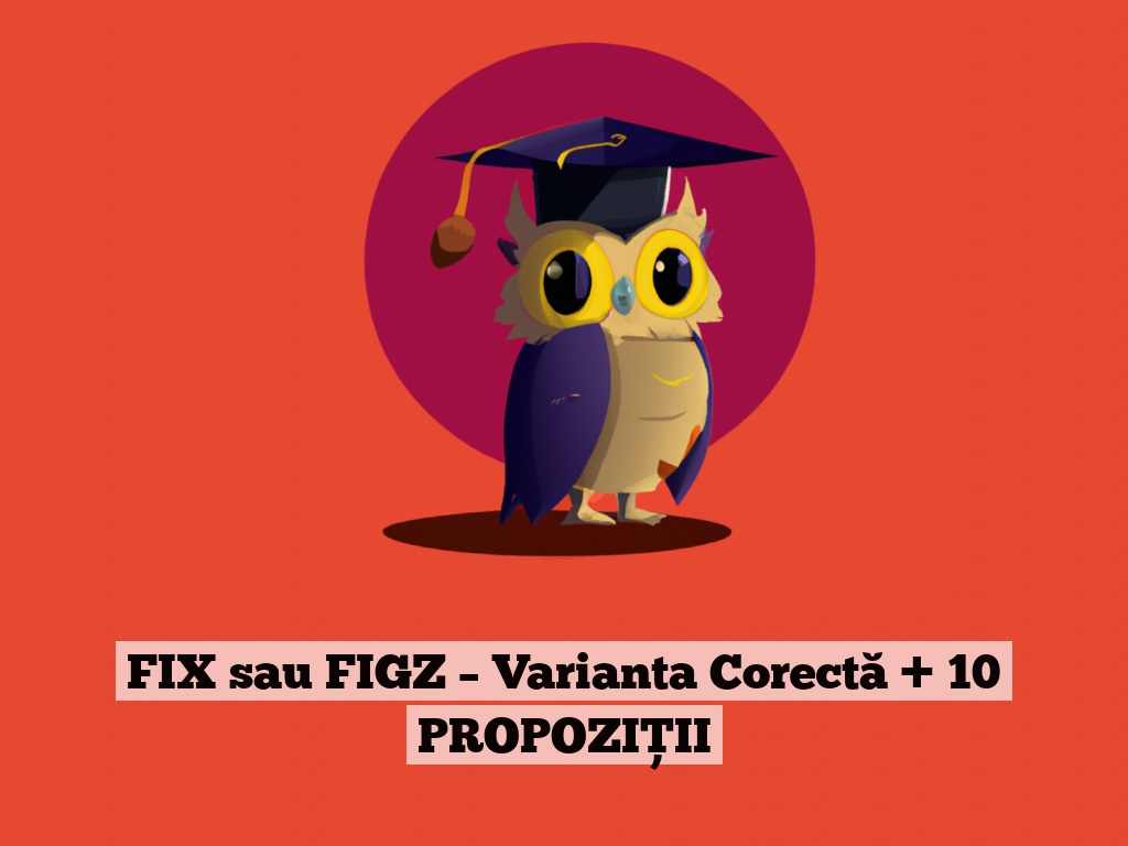 FIX sau FIGZ – Varianta Corectă + 10 PROPOZIȚII