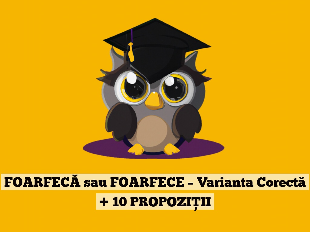 FOARFECĂ sau FOARFECE – Varianta Corectă + 10 PROPOZIȚII