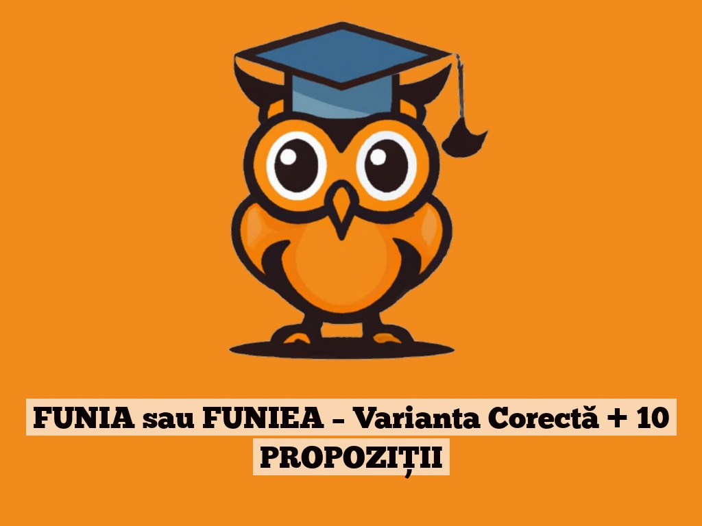 FUNIA sau FUNIEA – Varianta Corectă + 10 PROPOZIȚII