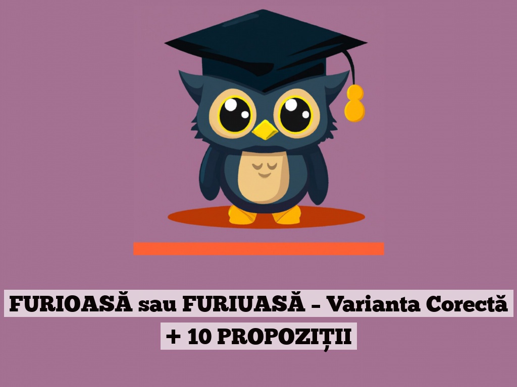 FURIOASĂ sau FURIUASĂ – Varianta Corectă + 10 PROPOZIȚII