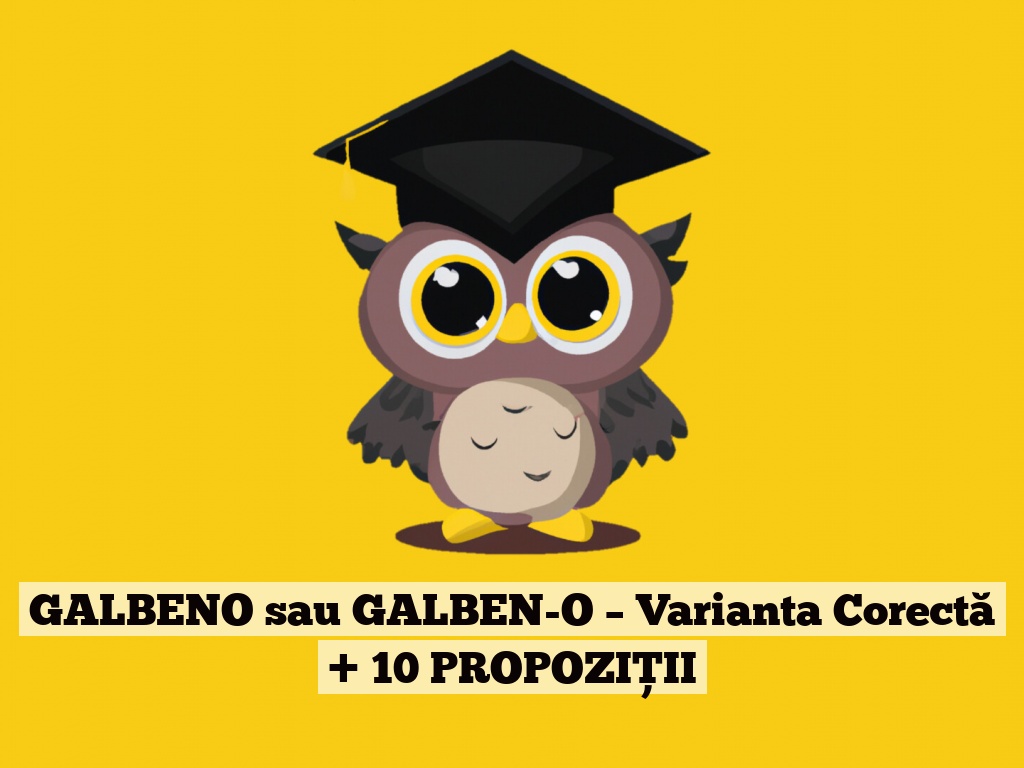 GALBENO sau GALBEN-O – Varianta Corectă + 10 PROPOZIȚII