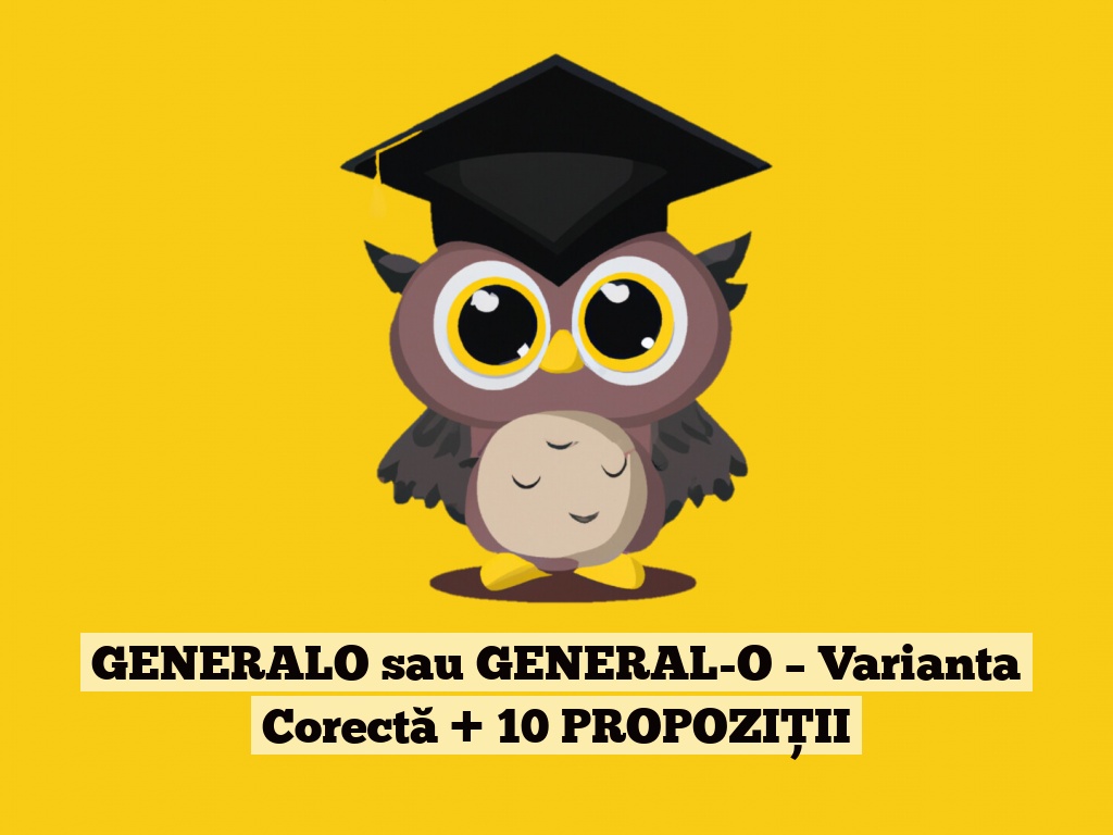 GENERALO sau GENERAL-O – Varianta Corectă + 10 PROPOZIȚII