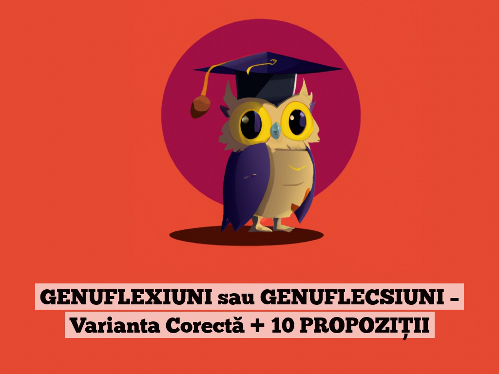 GENUFLEXIUNI sau GENUFLECSIUNI – Varianta Corectă + 10 PROPOZIȚII