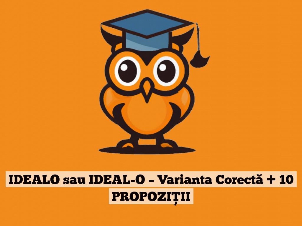 IDEALO sau IDEAL-O – Varianta Corectă + 10 PROPOZIȚII