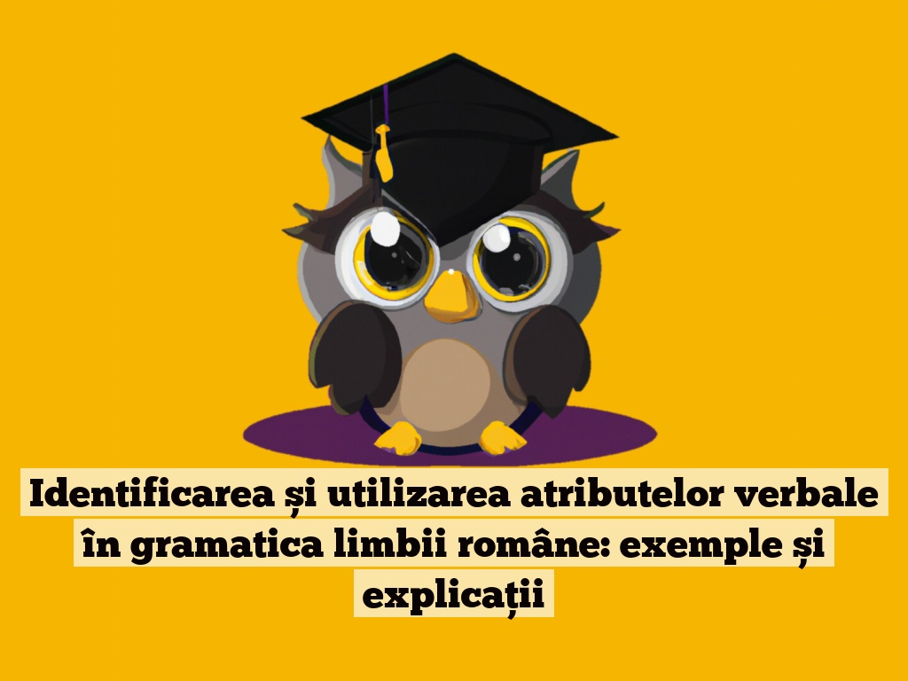 Identificarea și utilizarea atributelor verbale în gramatica limbii române: exemple și explicații