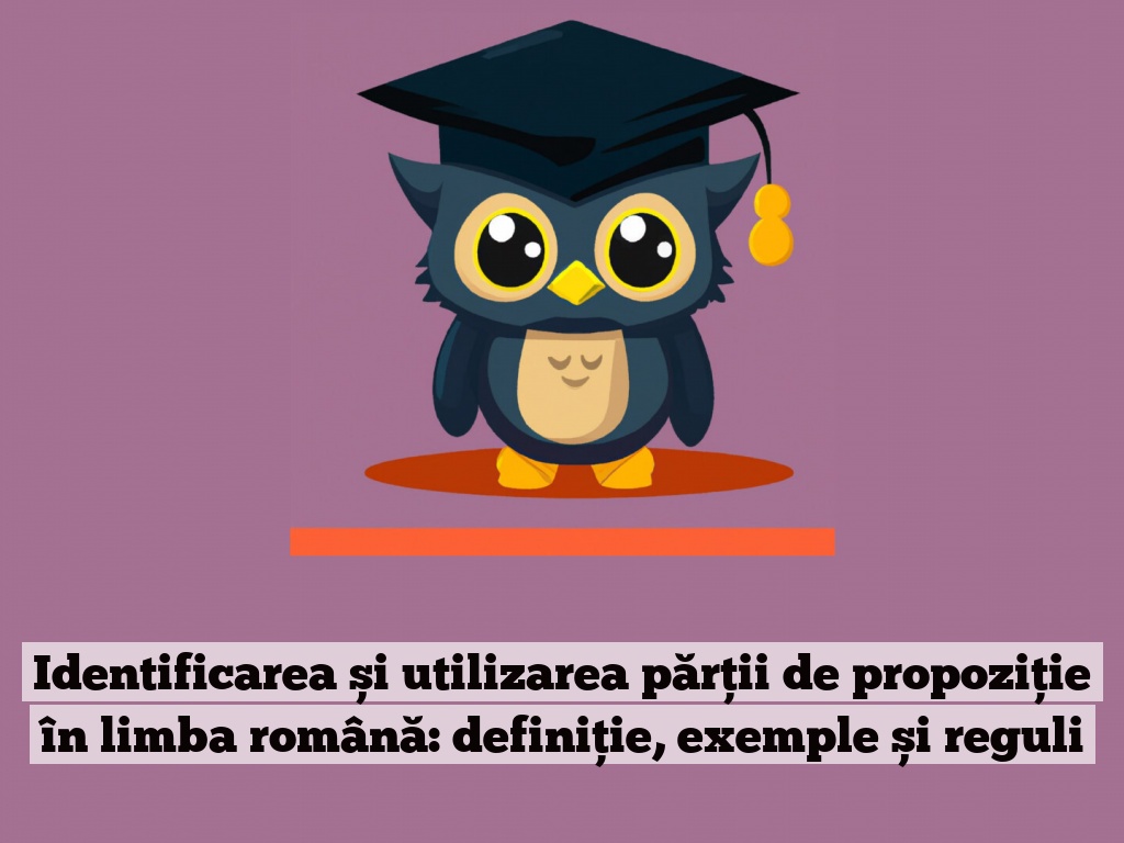 Identificarea și utilizarea părții de propoziție în limba română: definiție, exemple și reguli