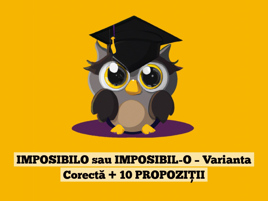 IMPOSIBILO sau IMPOSIBIL-O – Varianta Corectă + 10 PROPOZIȚII