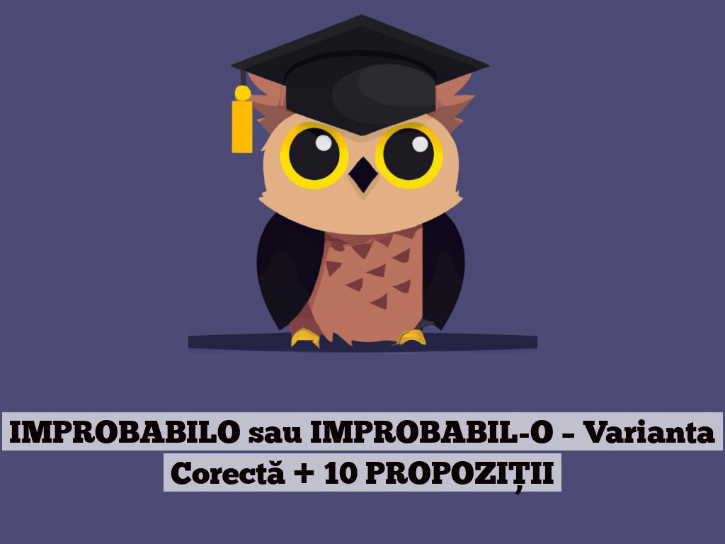 IMPROBABILO sau IMPROBABIL-O – Varianta Corectă + 10 PROPOZIȚII