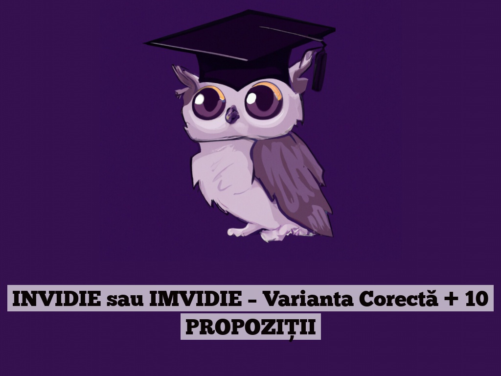 INVIDIE sau IMVIDIE – Varianta Corectă + 10 PROPOZIȚII