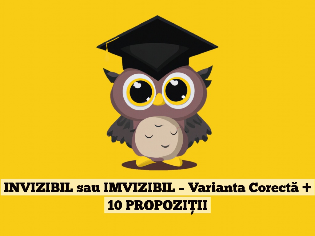 INVIZIBIL sau IMVIZIBIL – Varianta Corectă + 10 PROPOZIȚII