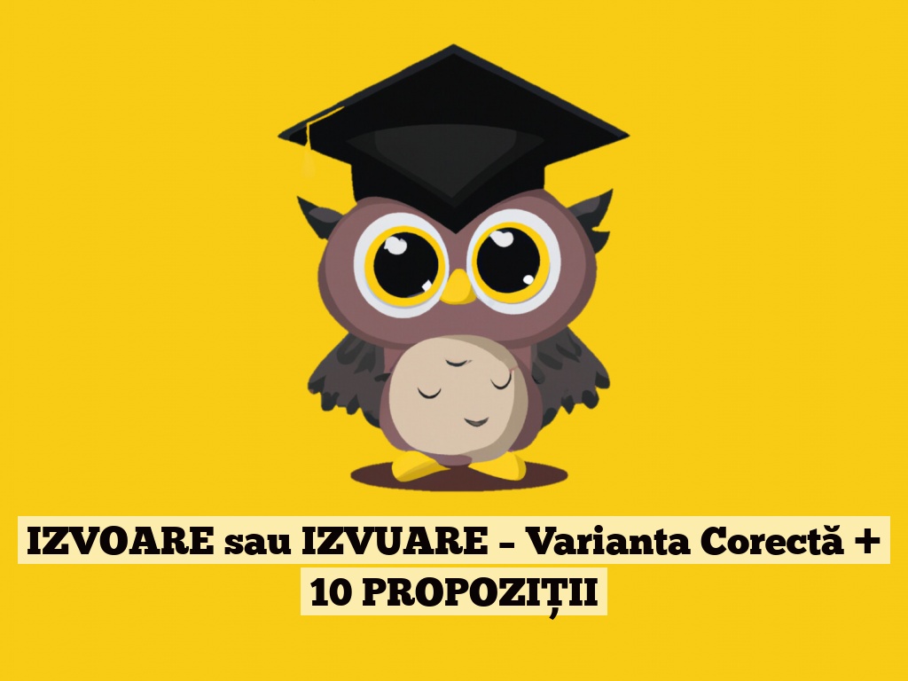 IZVOARE sau IZVUARE – Varianta Corectă + 10 PROPOZIȚII