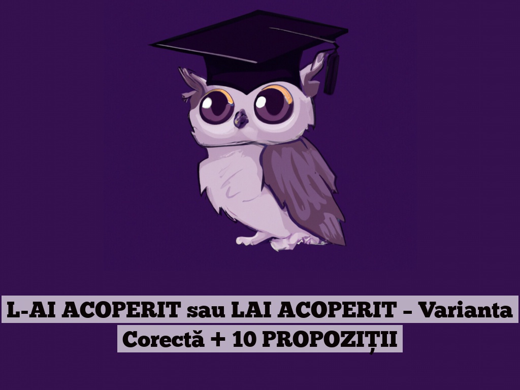 L-AI ACOPERIT sau LAI ACOPERIT – Varianta Corectă + 10 PROPOZIȚII