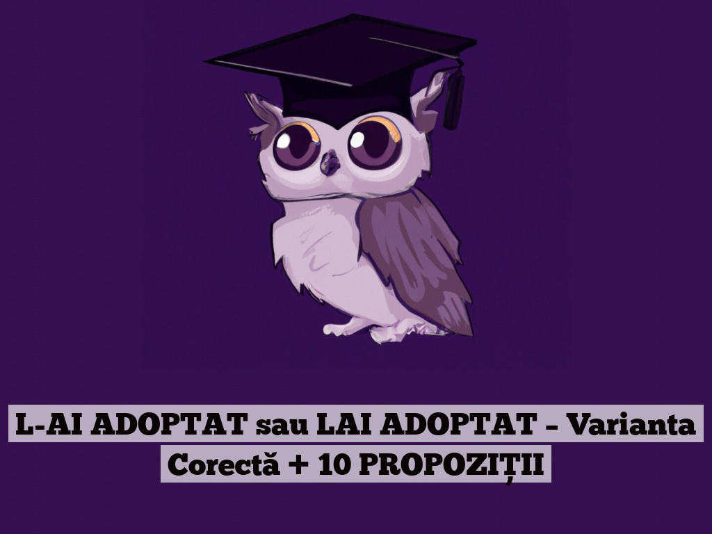 L-AI ADOPTAT sau LAI ADOPTAT – Varianta Corectă + 10 PROPOZIȚII