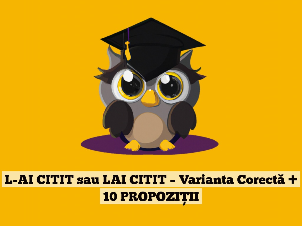 L-AI CITIT sau LAI CITIT – Varianta Corectă + 10 PROPOZIȚII