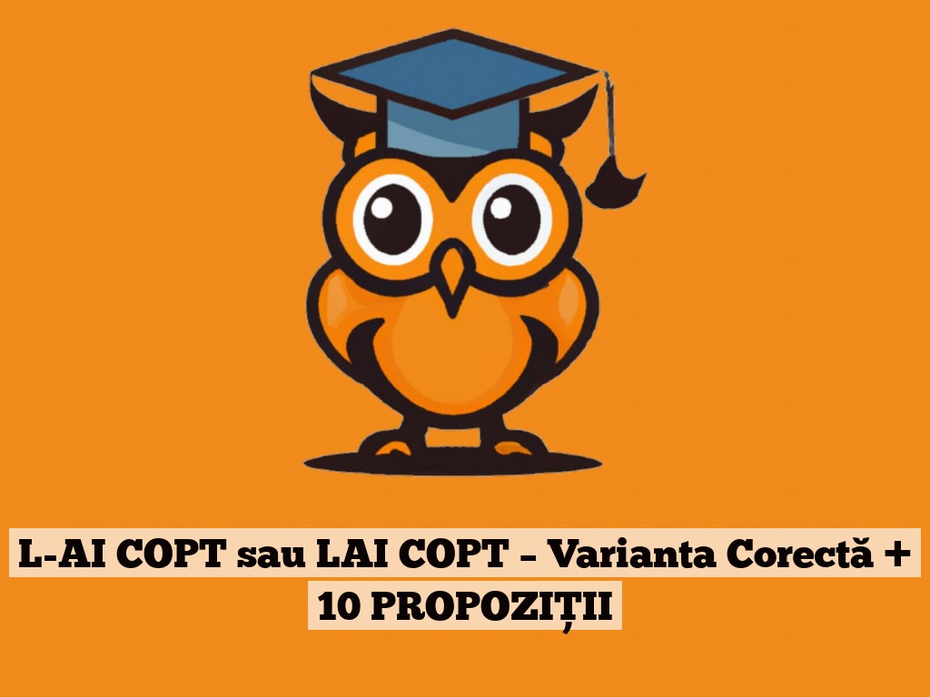 L-AI COPT sau LAI COPT – Varianta Corectă + 10 PROPOZIȚII