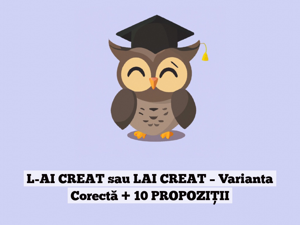 L-AI CREAT sau LAI CREAT – Varianta Corectă + 10 PROPOZIȚII