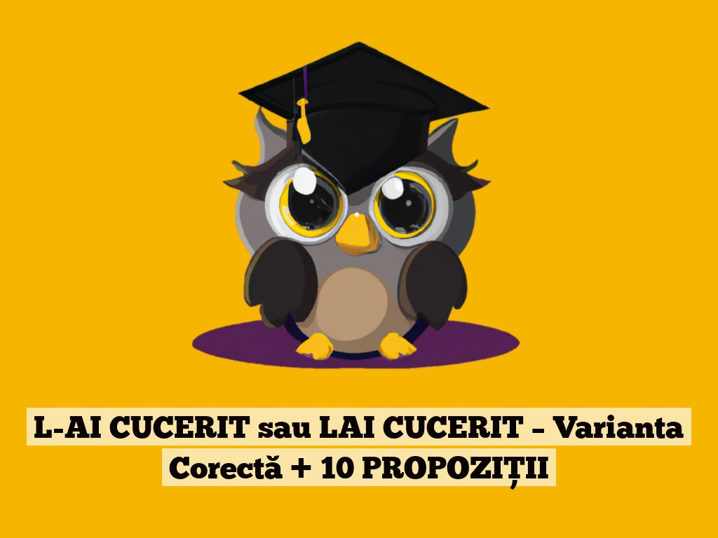 L-AI CUCERIT sau LAI CUCERIT – Varianta Corectă + 10 PROPOZIȚII