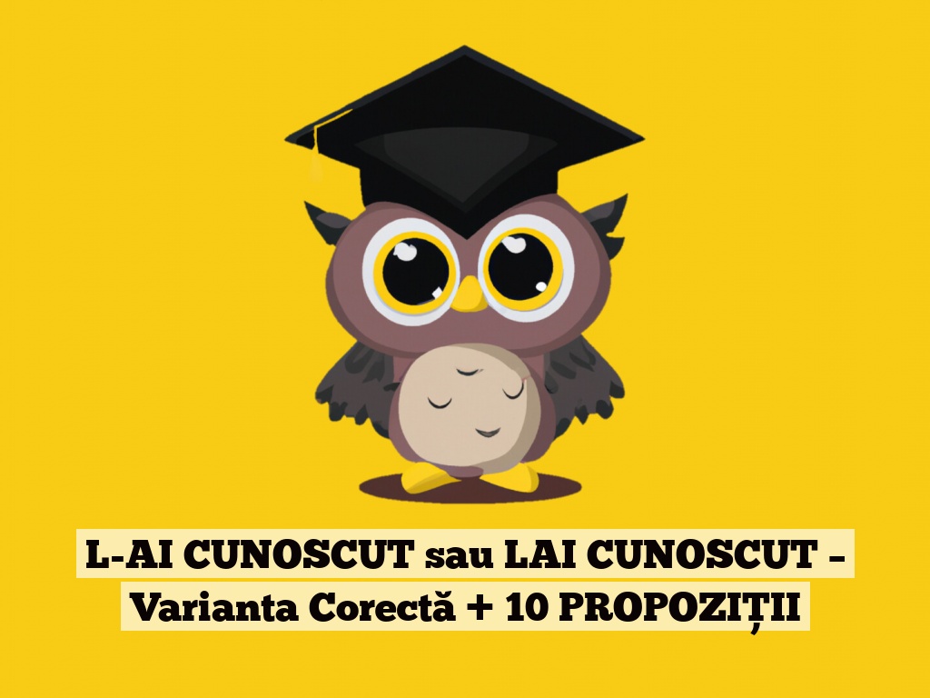 L-AI CUNOSCUT sau LAI CUNOSCUT – Varianta Corectă + 10 PROPOZIȚII